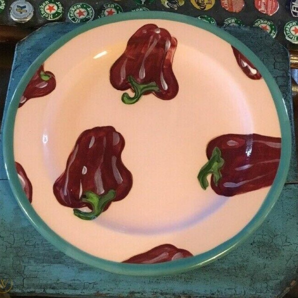 set/4 DROLL DESIGNS COLLECTOR  POTTERY PLATES 10"